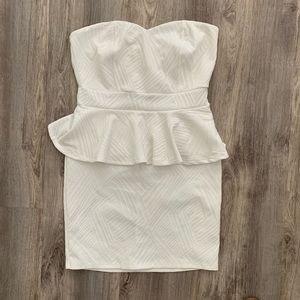Charlotte Russe Strapless Peplum Dress Sz L